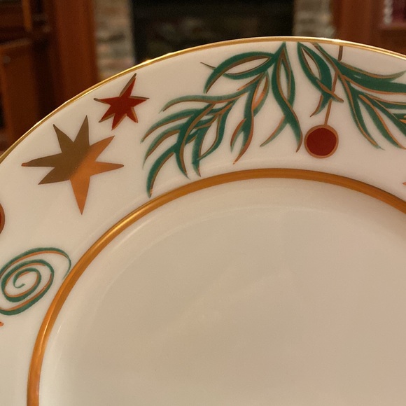 COPY  RARE!! New Tiffany & Co. Plate 1997 Ornaments Pattern Christmas Dessert - Picture 2 of 10